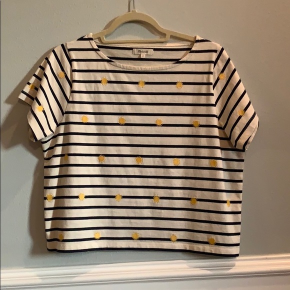 Madewell Tops - Madewell Striped Crop Tee